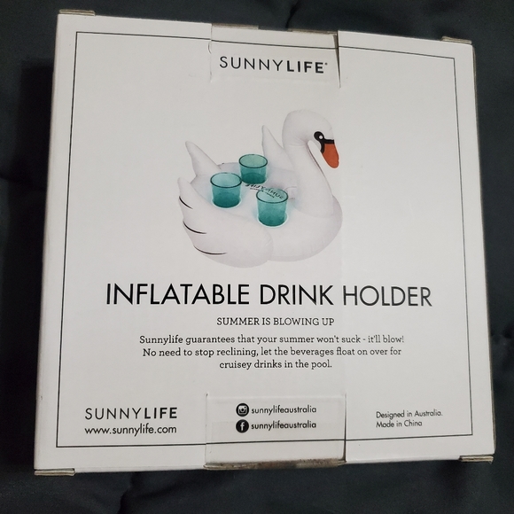 Inflatable swan drink holder - Picture 2 of 3